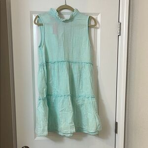 Simply Southern Light Blue Ruffle Mini Dress